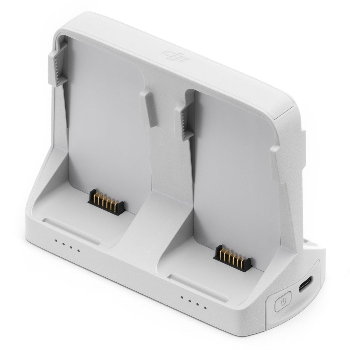 DJI Flip Parallel Charging Hub front view showing dual battery charging capability.