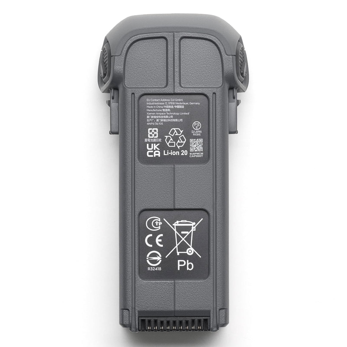 DJI Mavic 4 Pro battery top view highlighting extended flight potential.