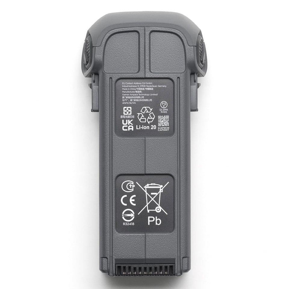 DJI Mavic 4 Pro battery top view highlighting extended flight potential.