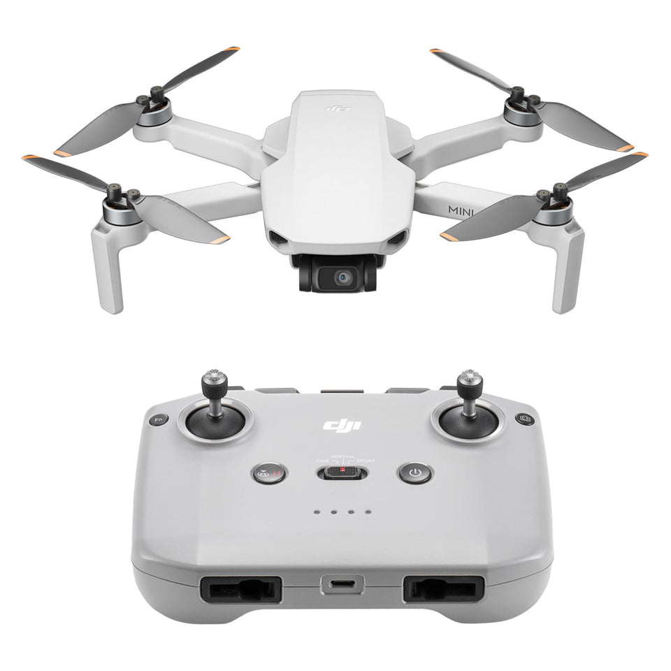 DJI Mini 4K with 4K camera captures crisp aerial footage for adventures.