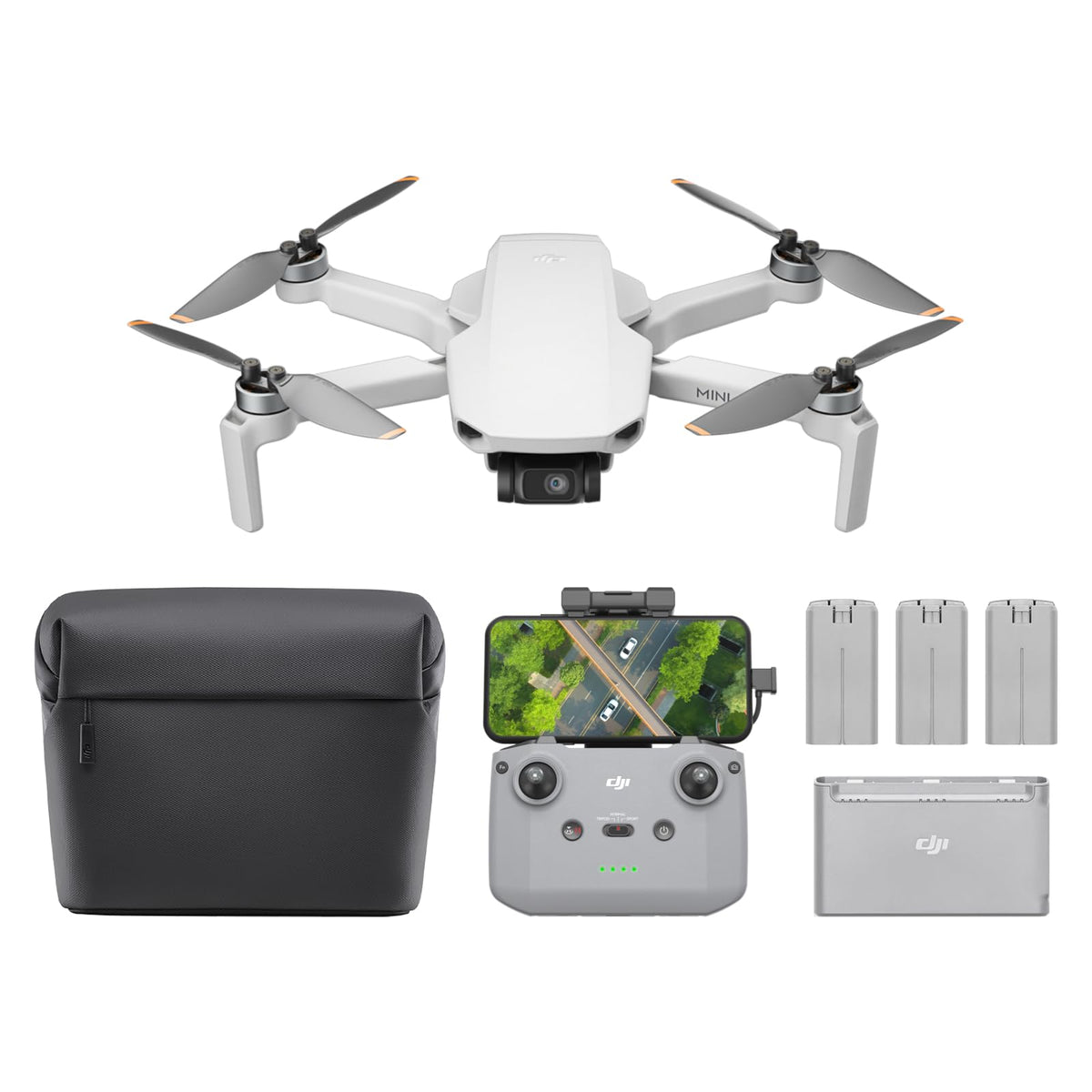DJI Mini 4K Fly More Combo package with accessories for extended shoots.