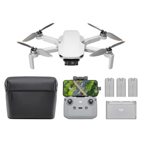 DJI Mini 4K Fly More Combo package with accessories for extended shoots.