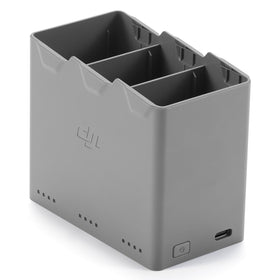 DJI Mini 5 Pro hub demonstrating fast multi-battery charging for extended flights