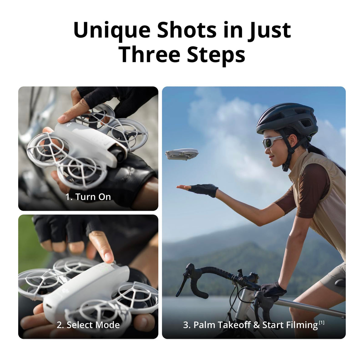 DJI Neo subject-tracking keeps you centered for smooth footage.