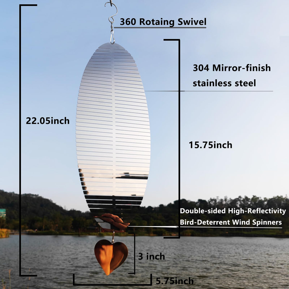 DJUAN 360-degree rotating hook enables versatile hanging for gardens and patios.
