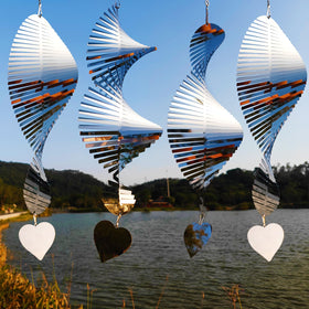 DJUAN Bird Deterren 3D mirror fishbone disc reflecting light to deter birds from patios