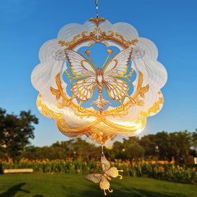 DJUAN Butterfly Wind Spinner hanging-joy offers simple setup and instant outdoor charm.