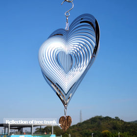 DJUAN metal heart wind spinner decor enhances garden aesthetics with sparkle