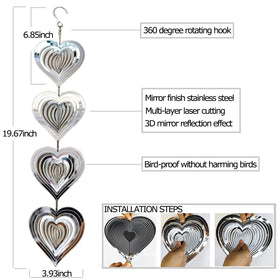 DJUAN Outdoor Garden Bird Reflector Decor shines in sun.