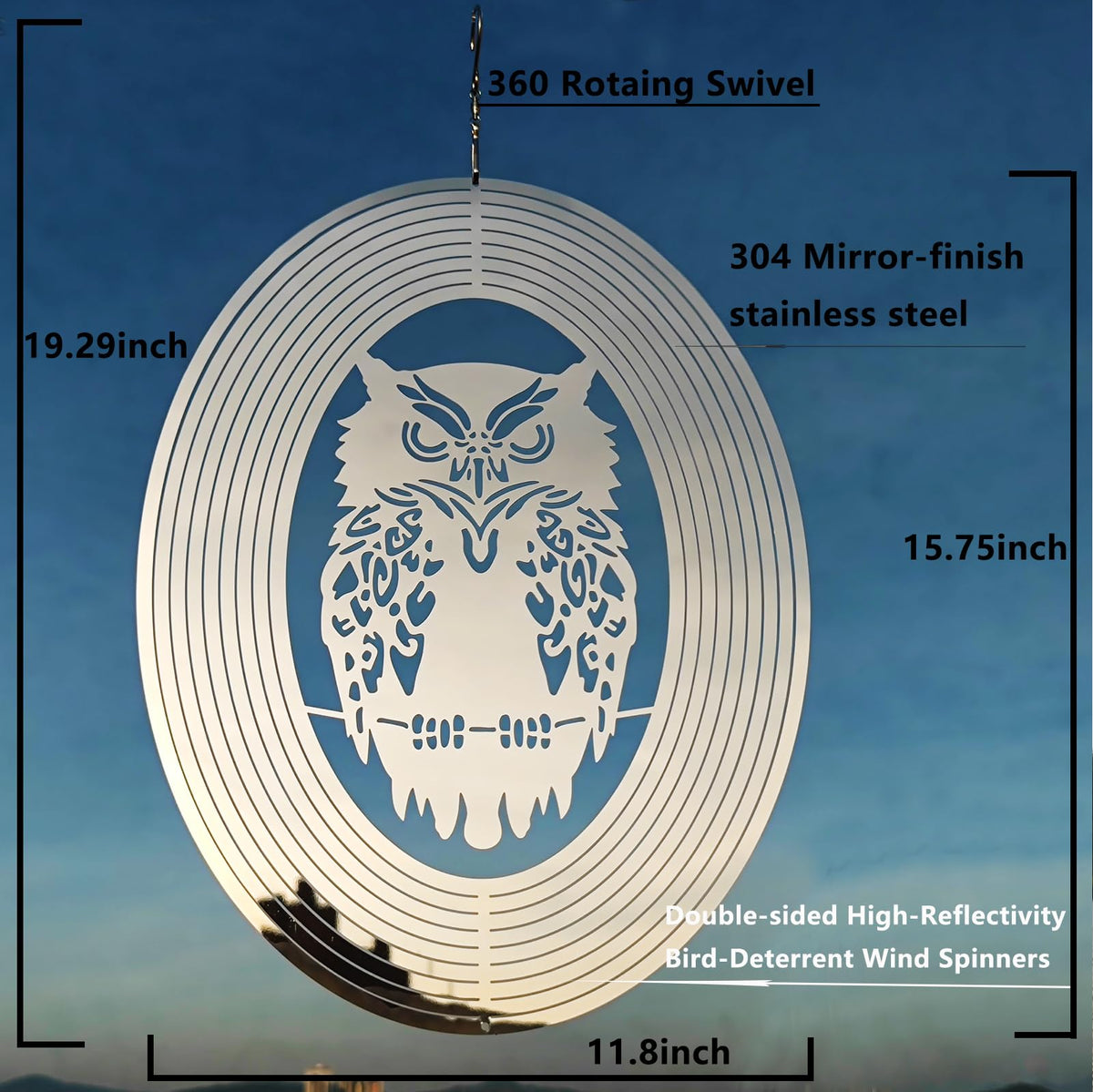 DJUAN reflective bird deterrent enhances garden aesthetics and protects windows.