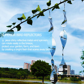 DJUAN stainless steel bird deterrent reflector reflects sunlight to protect plants