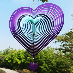DJUAN stainless steel spinner withstands rain and sun, perfect for year-round garden art.