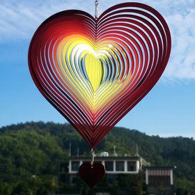 DJUAN stainless steel wind spinner suitable for garden, hanging from trees or walls.