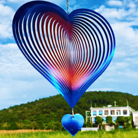 DJUAN wind spinner kinetic yard art adds color and motion to garden