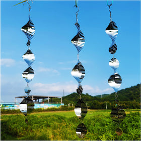 DJUAN wind spinner sparkling in breeze provides moving light to deter birds