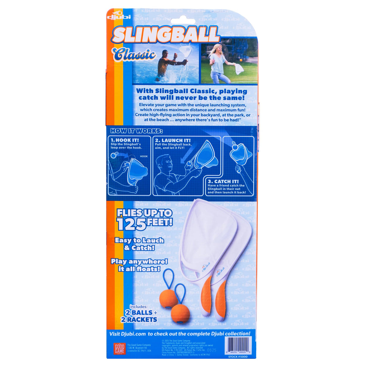 Djubi Slingball backyard setup for effortless outdoor fun.