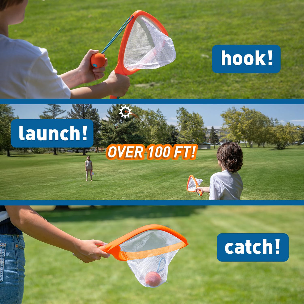 Djubi Slingball Freestyle in backyard setup for family catch and active play.