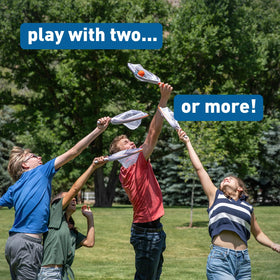 Djubi Slingball two-player pack enables instant outdoor action.