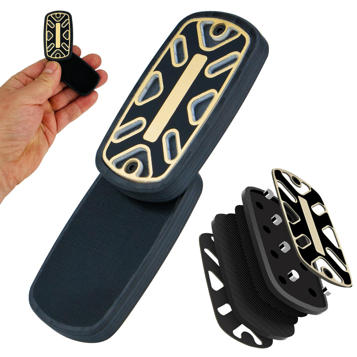 DjuiinoStar Silent Fidget Slider carbon fiber close-up showing premium durability
