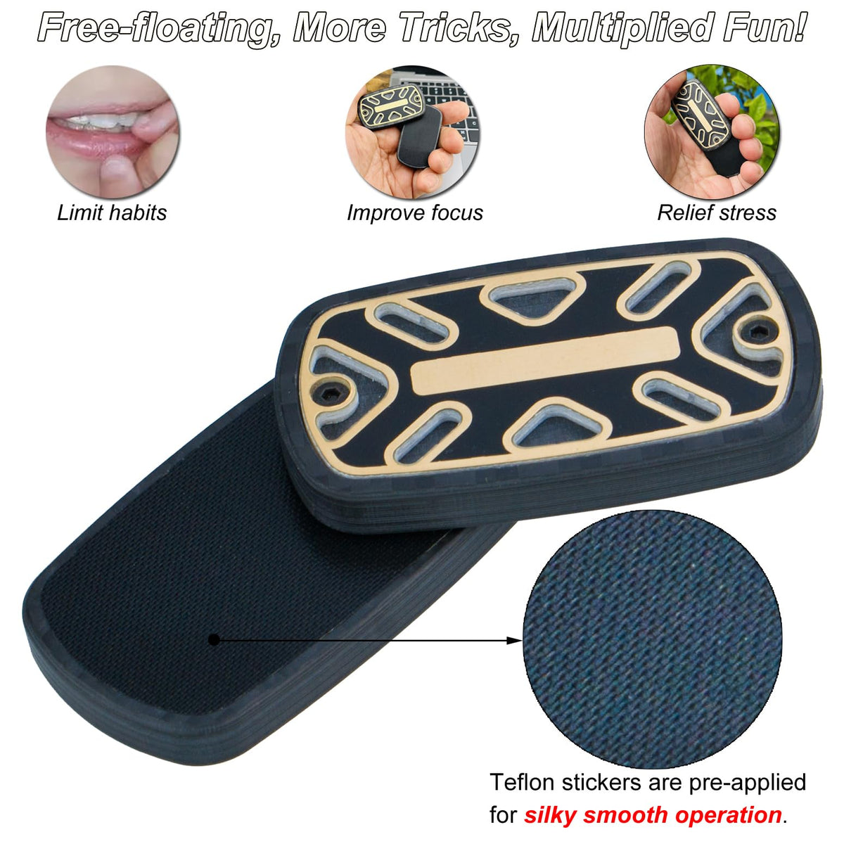 DjuiinoStar Silent Fidget Slider in use demonstrating smooth, quiet sliding