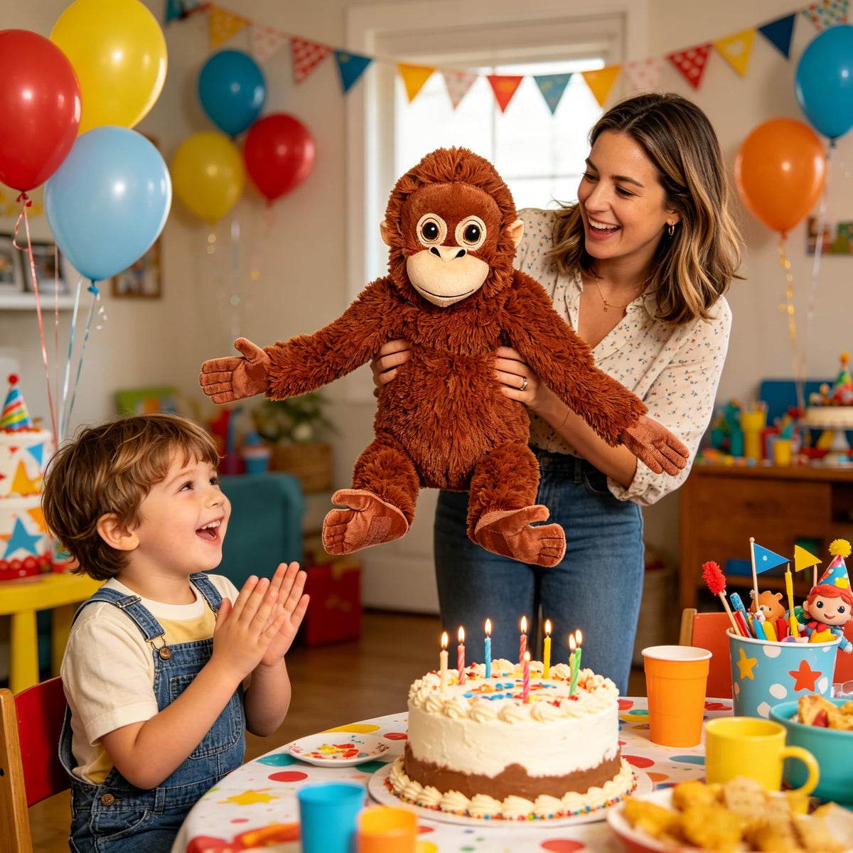 Djungelskog Punch Monkey plush fabric detail shows premium non toxic materials