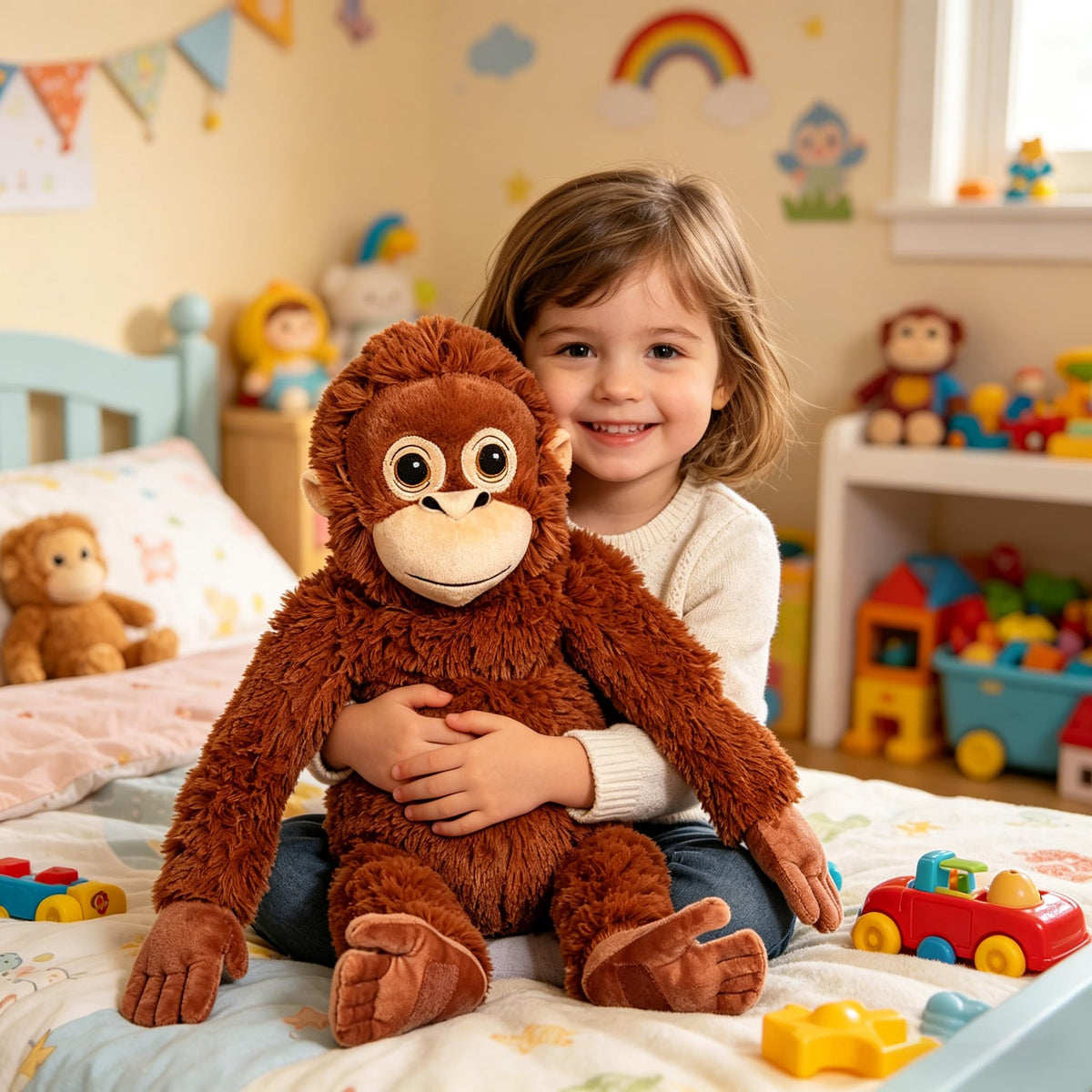 Djungelskog Punch Monkey plush in eco packaging, ready for gifting