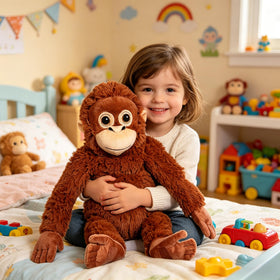 Djungelskog Punch Monkey plush in eco packaging, ready for gifting