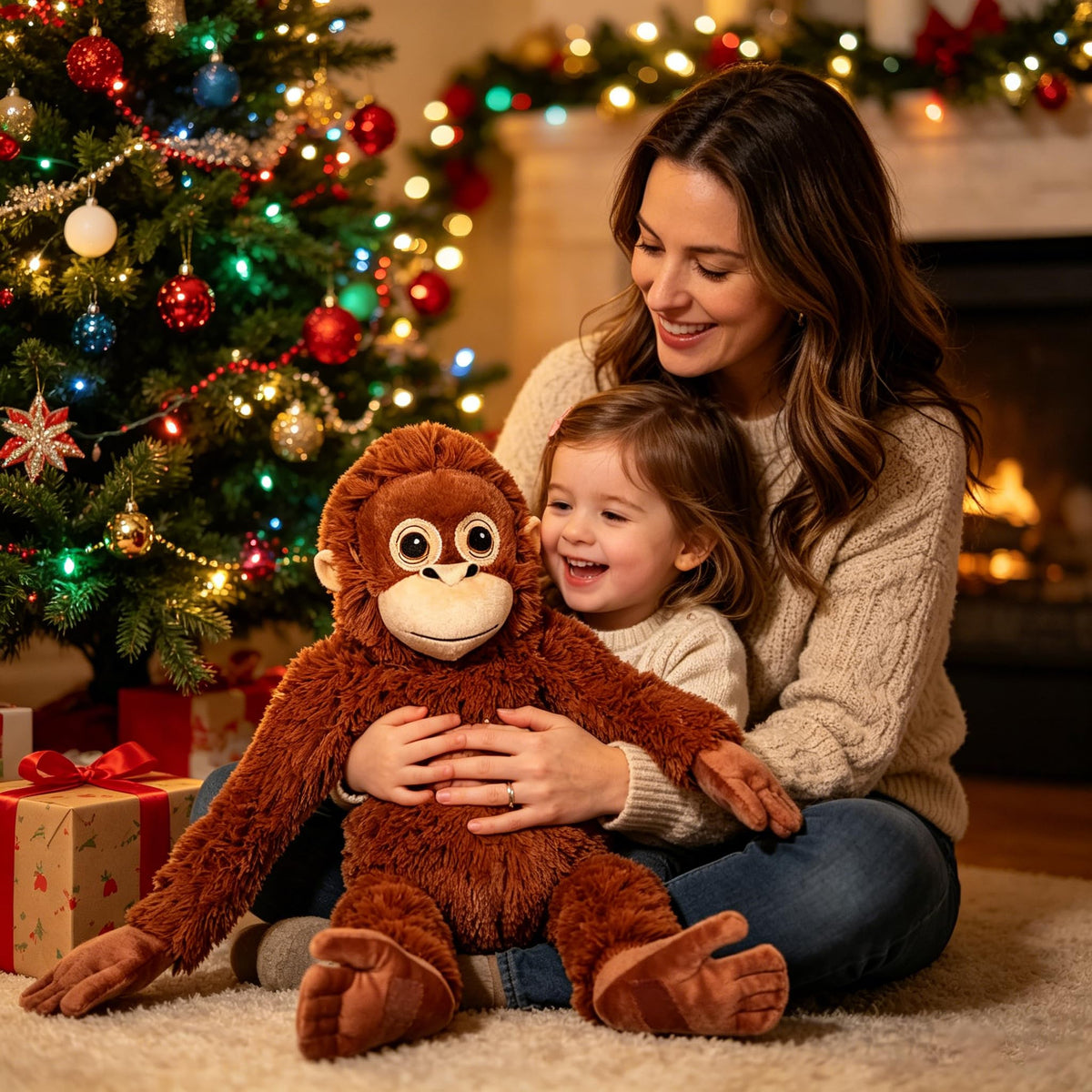 Djungelskog Punch Monkey plush room decor adds cozy charm