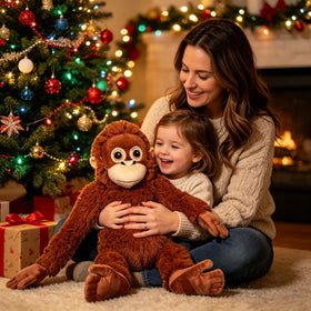 Djungelskog Punch Monkey plush room decor adds cozy charm