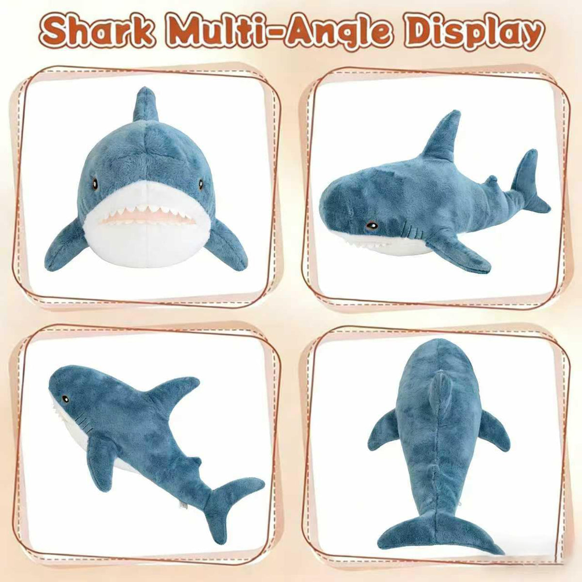 Djungelskog ultra-soft shark plush provides cozy hugs at home.