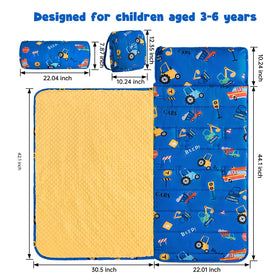 DJY Nap Mat with removable pillow for customizable comfort