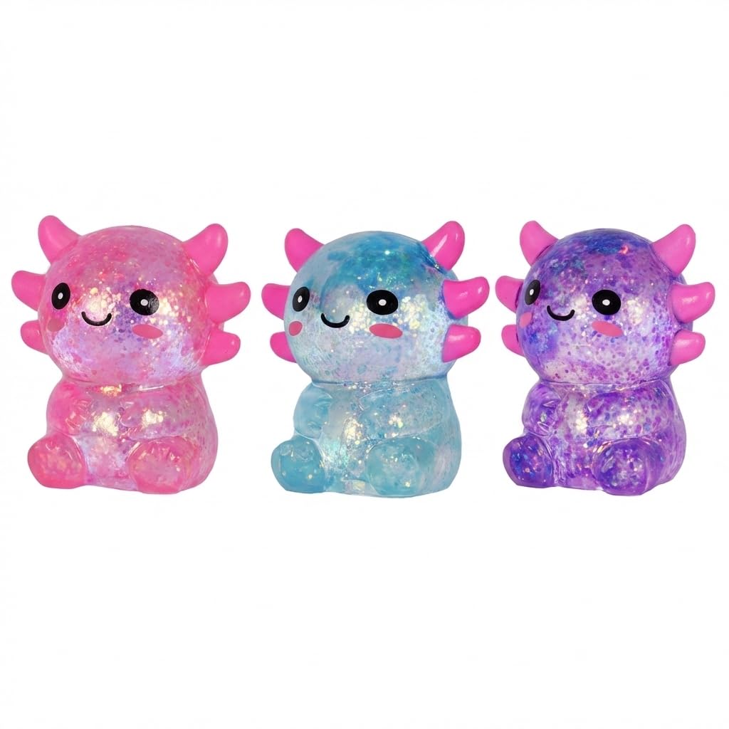 Djyxoglyn axolotl squishy stress toy for calming desk fidgeting and focus.