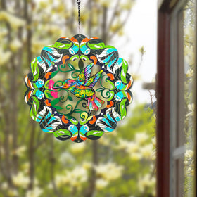 DKJOCKY hummingbird wind spinner used as indoor decor for charm.