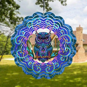 DKJOCKY Owl wind spinner shows 3D kinetic motion for garden charm.