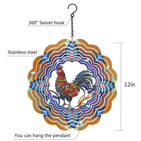 DKJOCKY 12-inch rooster spinner for a thoughtful gift for family and friends