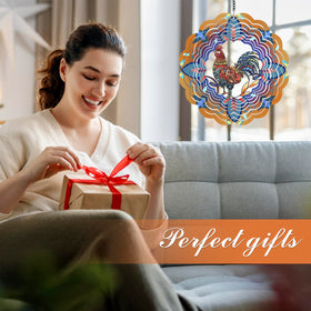 DKJOCKY rooster wind spinner with rustproof coating for durable outdoor display