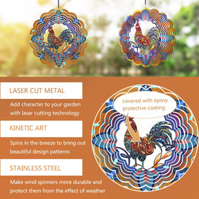 DKJOCKY wind spinner spins smoothly thanks to laser-cut precision