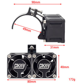 DKKY RC fan mounted on 1717 and 4985 motors improves cooling efficiency.