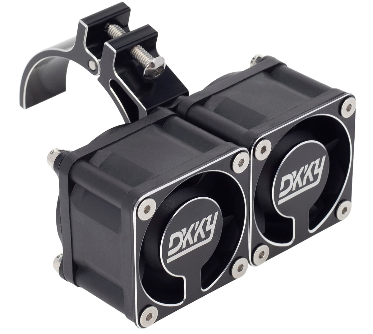 DKKY RC motor cooling fan heatsink in black enhances thermal management for peak performance.