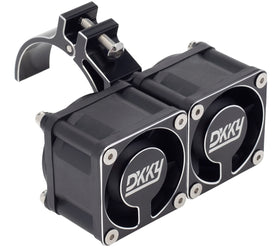DKKY RC motor cooling fan heatsink in black enhances thermal management for peak performance.