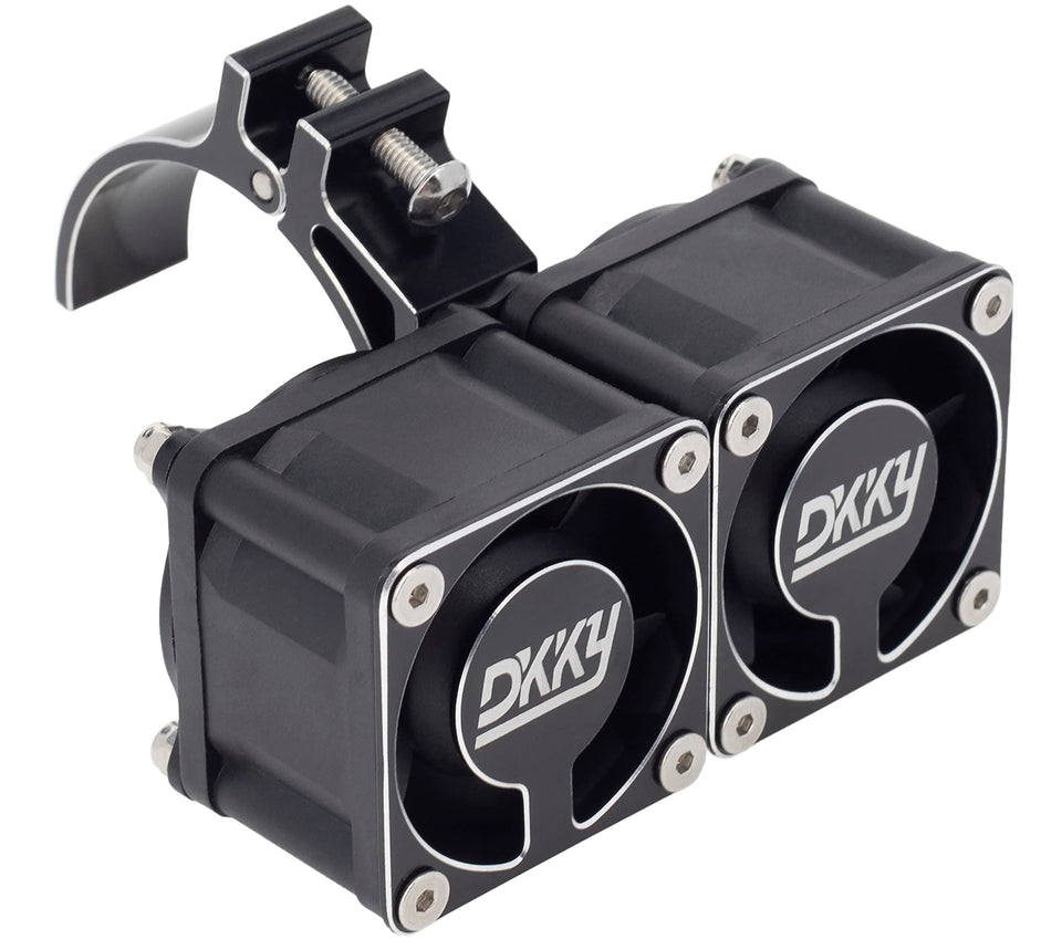 DKKY RC motor cooling fan heatsink in black enhances thermal management for peak performance.