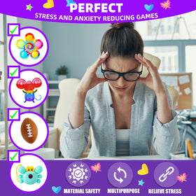 DKZ pop bracelet fidget spinners versatile for anxiety relief and on-the-go fun.