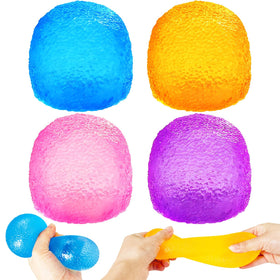 DLAIUSMALL 4Pcs squishy fidget balls with textured surfaces for focused tactile play.
