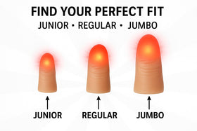 D'lite thumb light brightens hands during a performance