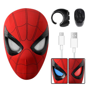 Dluobie Spider Hero Mask with moving eyes and LED glow for dynamic cosplay