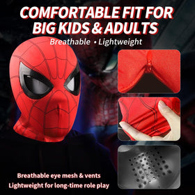 Dluobie Spider Hero Mask USB recharge feature for mess free power