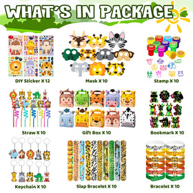 DMIGHT Animal masks colorful and comfortable for safari games