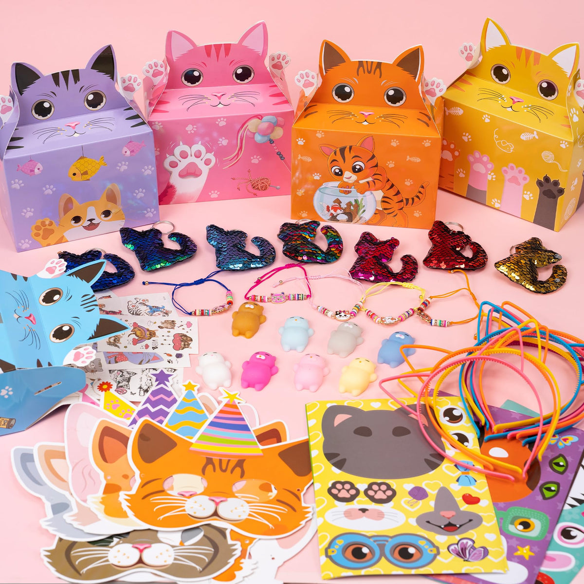 DMIGHT cat bracelets; bright wearable party accessories