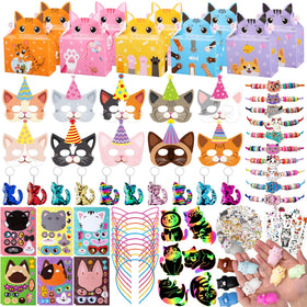 DMIGHT cat party favors keychains; colorful keepsakes for guests