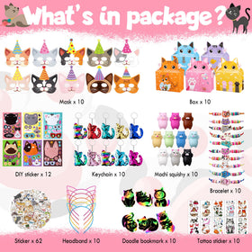 DMIGHT squishy cat set; soft tactile fun for attendees